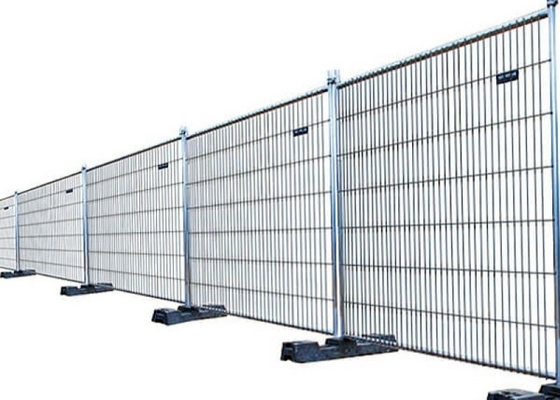Anti Climb Hot Dip Galvanized Temporary Steel Fencing 350cm Square Top