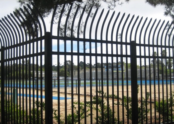 8ft Wide Industrial Wrought Iron Security Fence Powder Coated