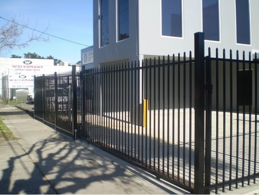 Black Q195 2400mm Width Steel Tubular Fencing For Ornamental