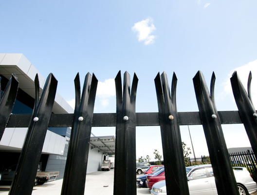 ISO9001 Steel Palisade Fencing , Splayed Top 8 Ft High Privacy Fence