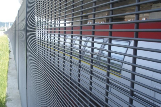 Steel 7ft High Anti Climb Fencing With 76x12.7mm Mesh For Commercial