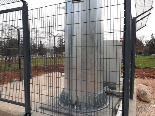 Q195 Steel 2.4m High Tower Fencing With Powder Coated