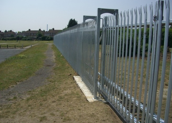 3m Steel Palisade Fencing , 12m Length Palisade Sliding Gate
