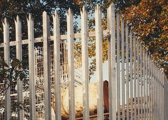 3m Steel Palisade Fencing , 12m Length Palisade Sliding Gate