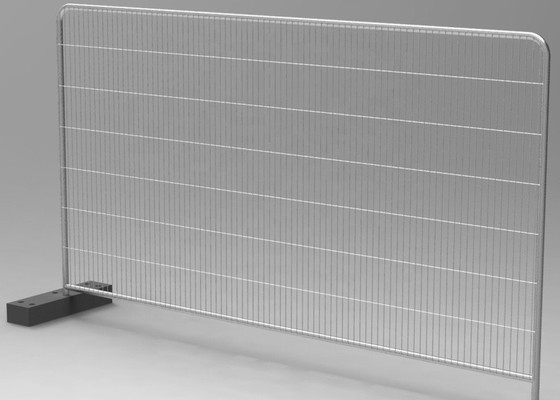 Anti Climb Hot Dip Galvanized Temporary Steel Fencing 350cm Square Top