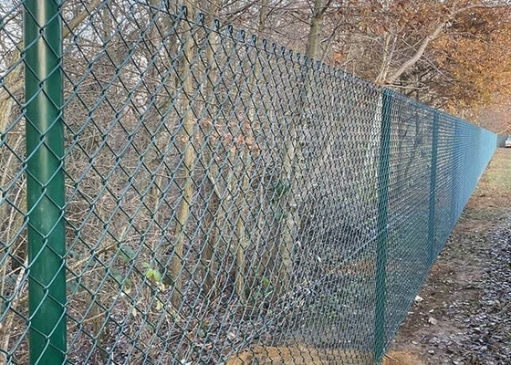 High Strength 10" Diamond Razor Mesh Fencing Pvc Coated For Sports Field